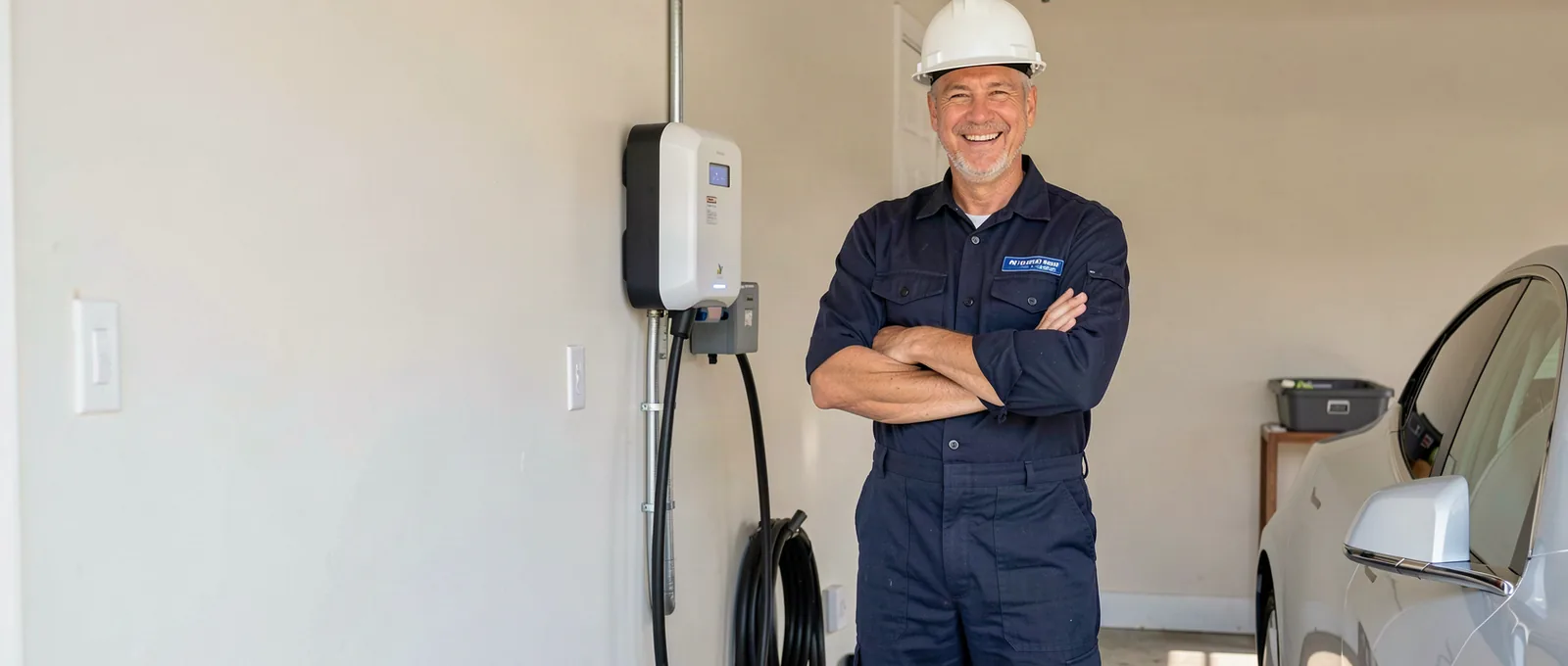 Ev chargers contractor on a job site in Boulder, CO